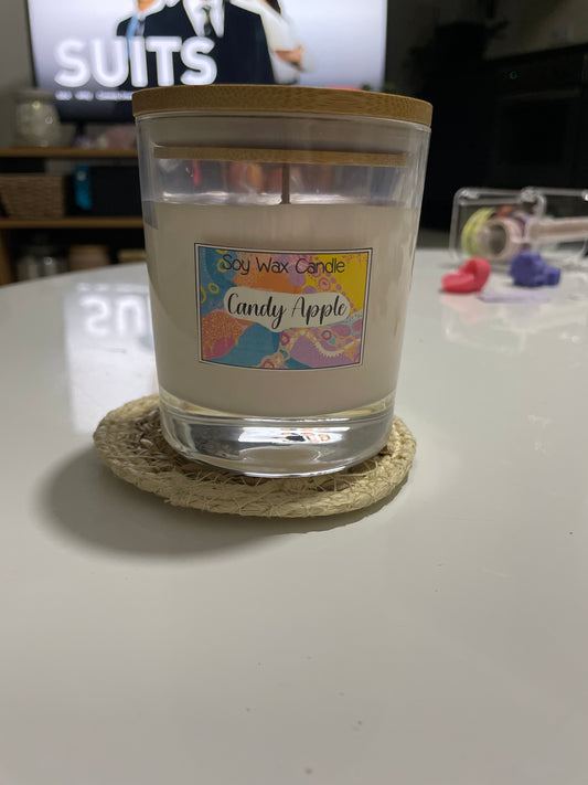 Candy apple handmade soy candle