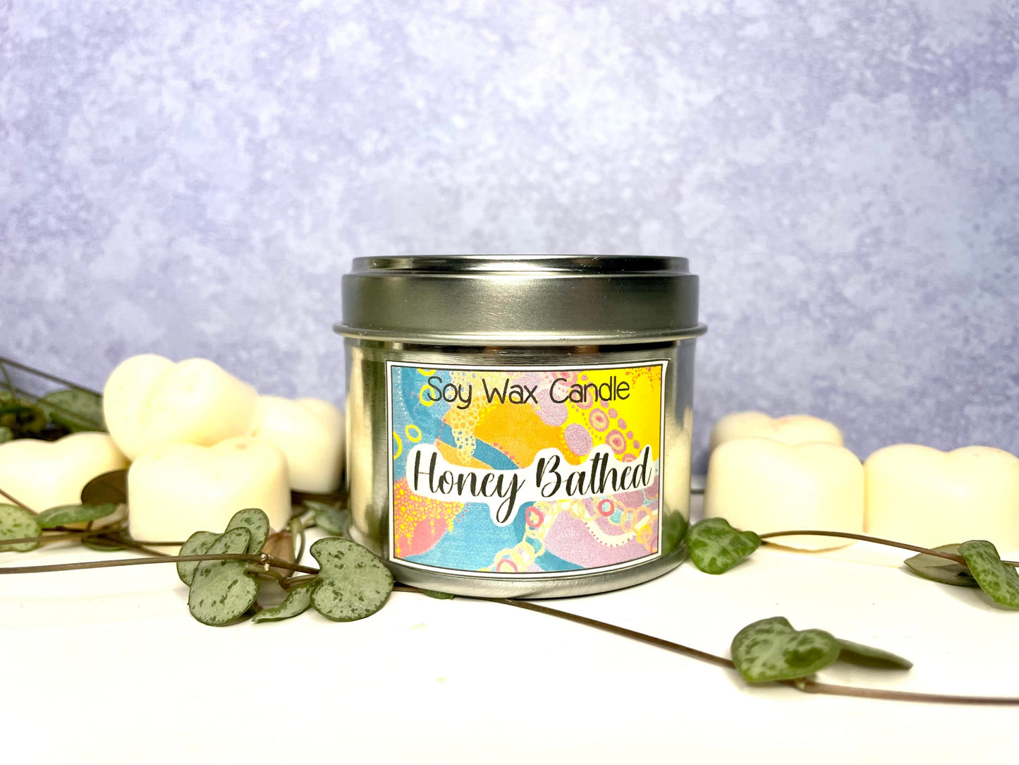 Honey bathed handmade soy candle