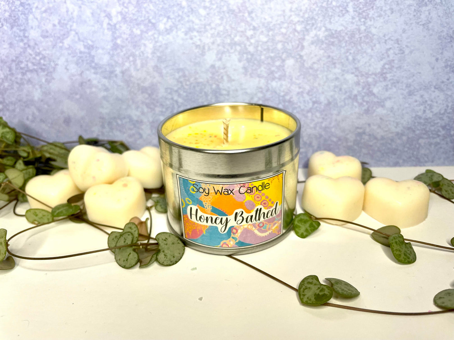 Honey bathed handmade soy candle