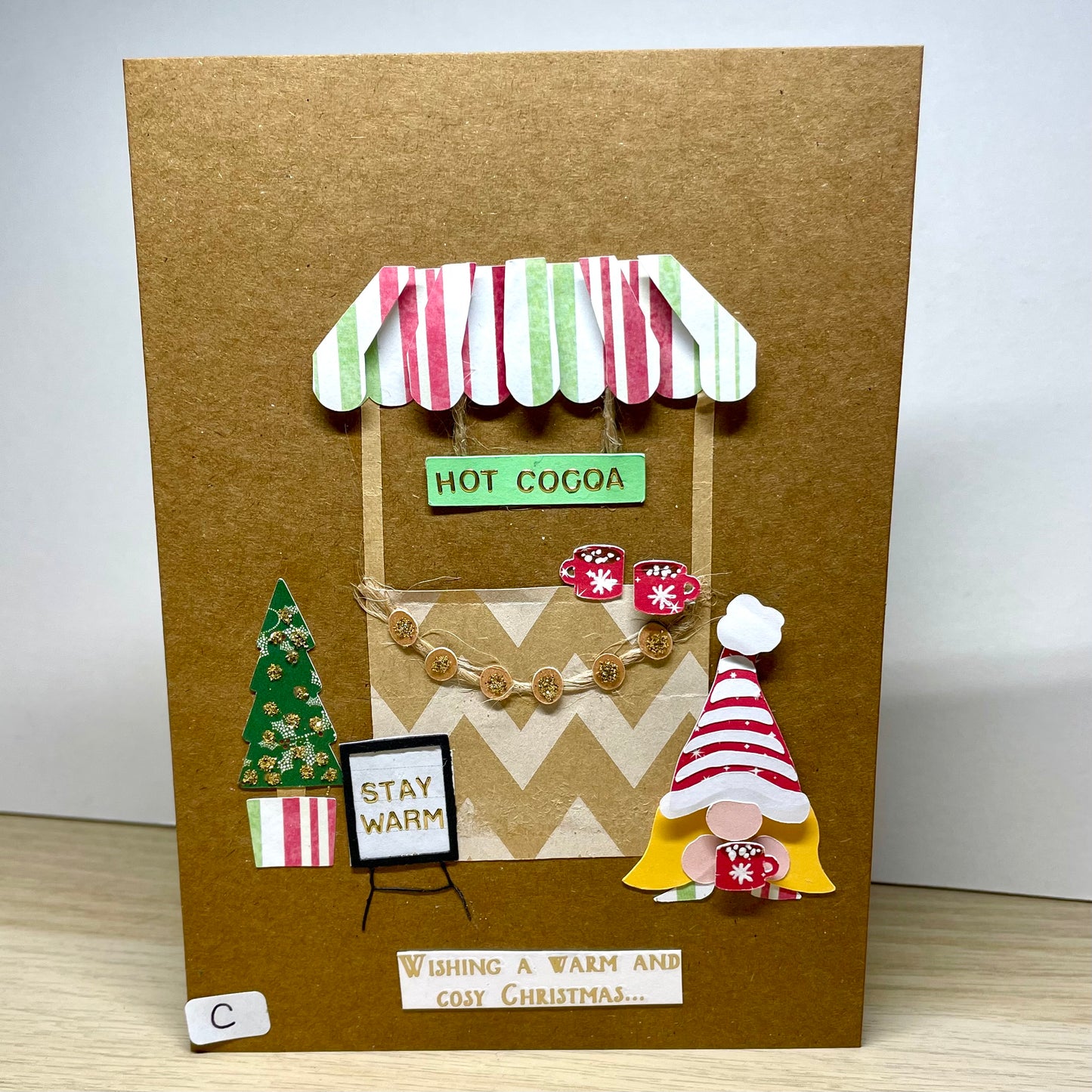 Christmas Gnome Hot Cocoa Greeting card