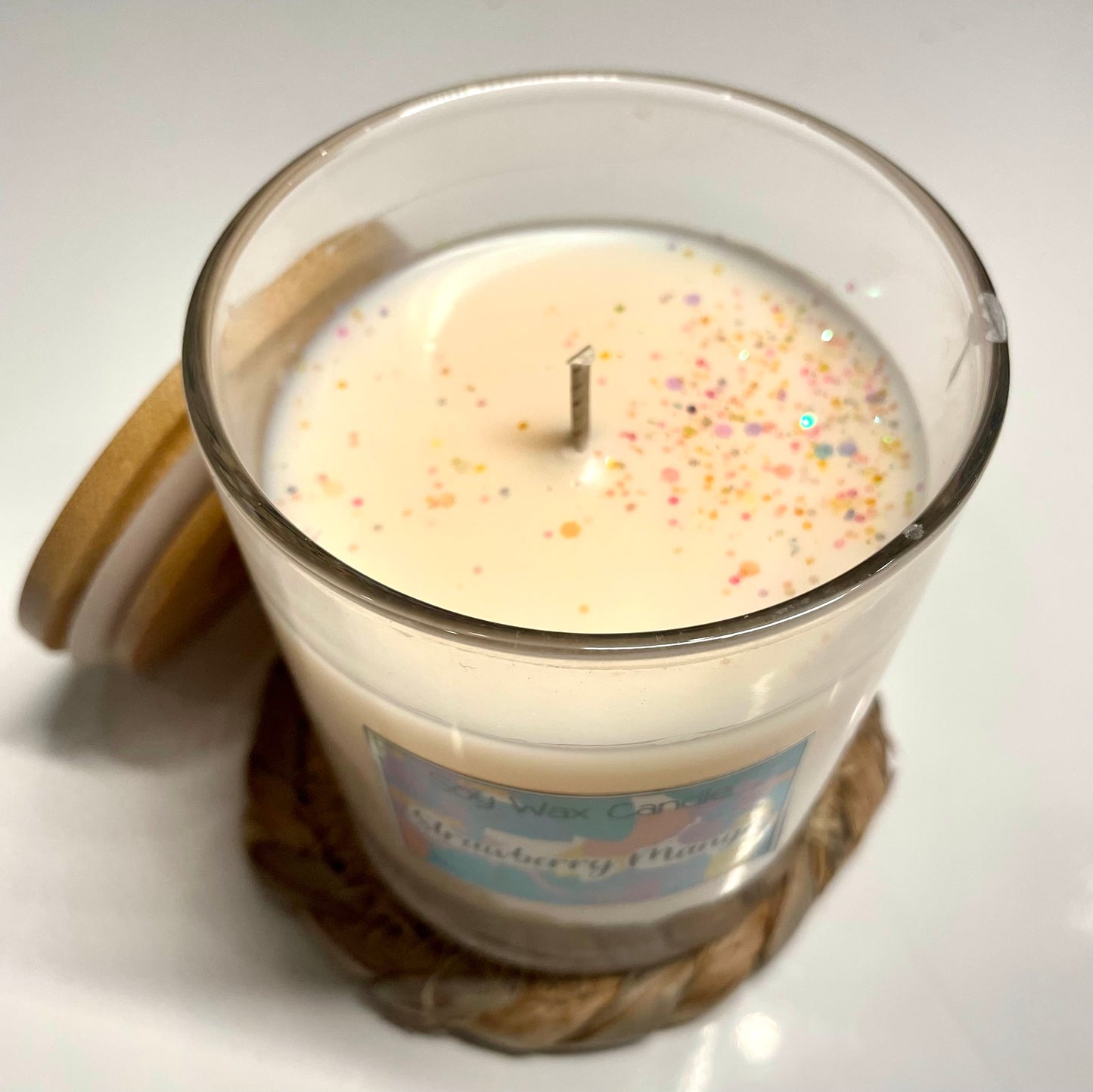 Strawberry mango handmade soy candle