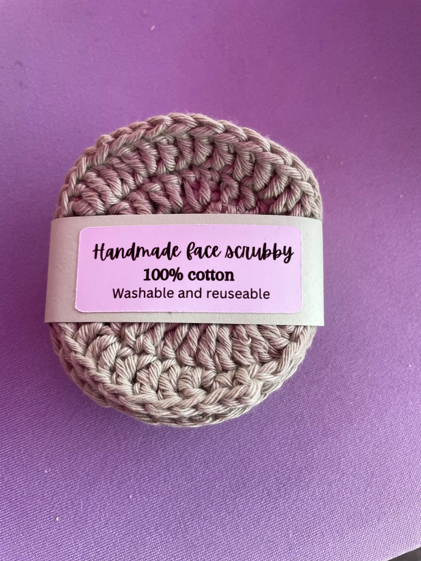 Handmade crochet face scrubbies