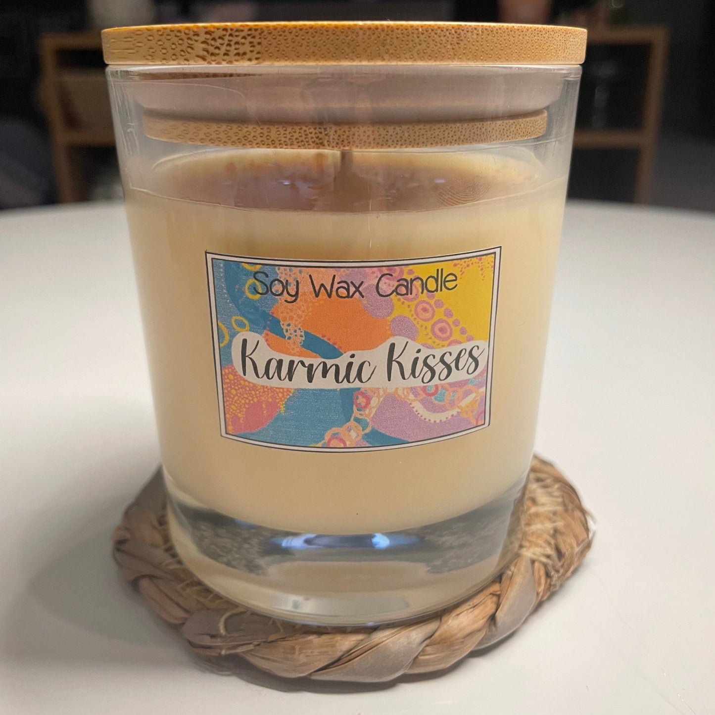 Karmic kisses handmade soy candle