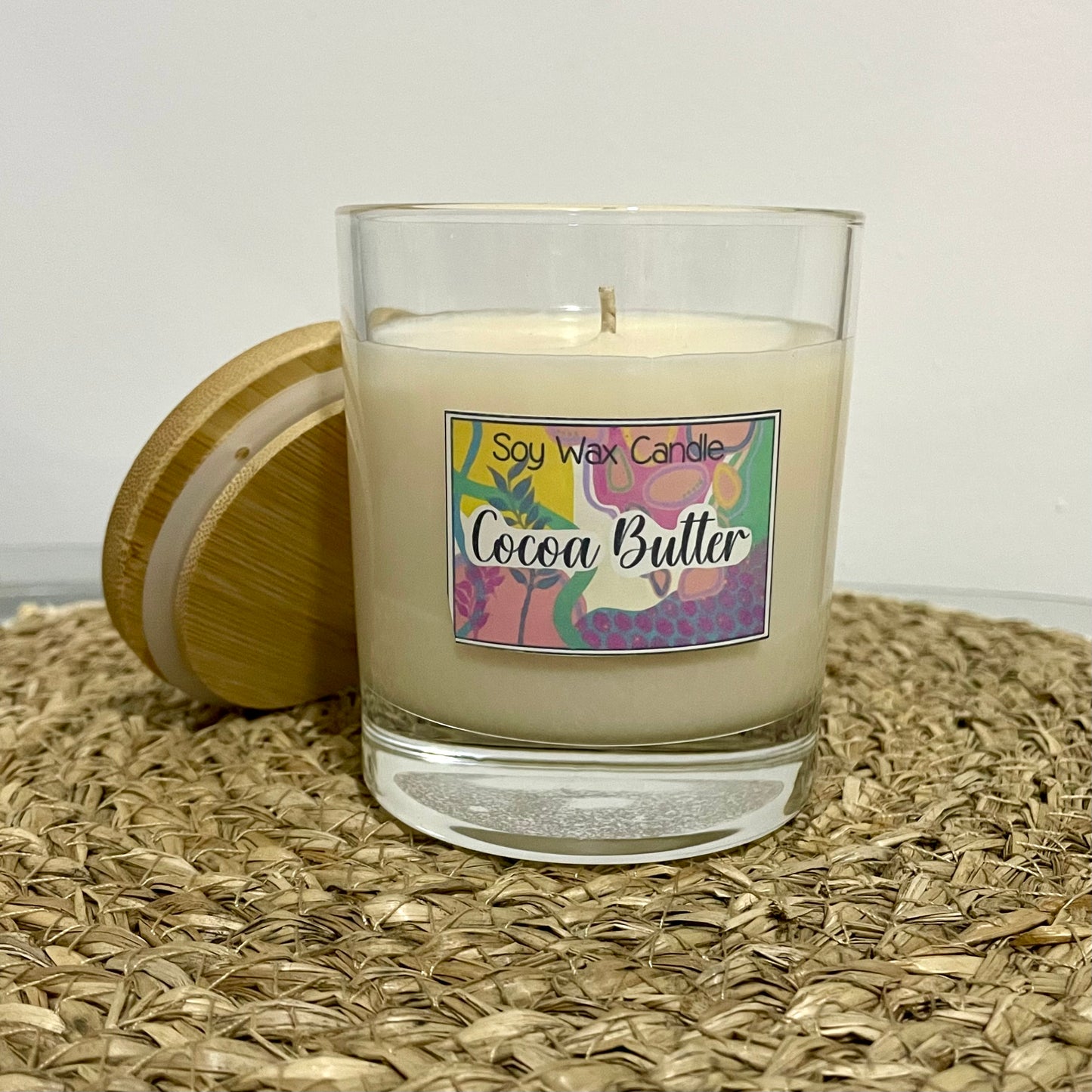 Cocoa butter handmade soy candle