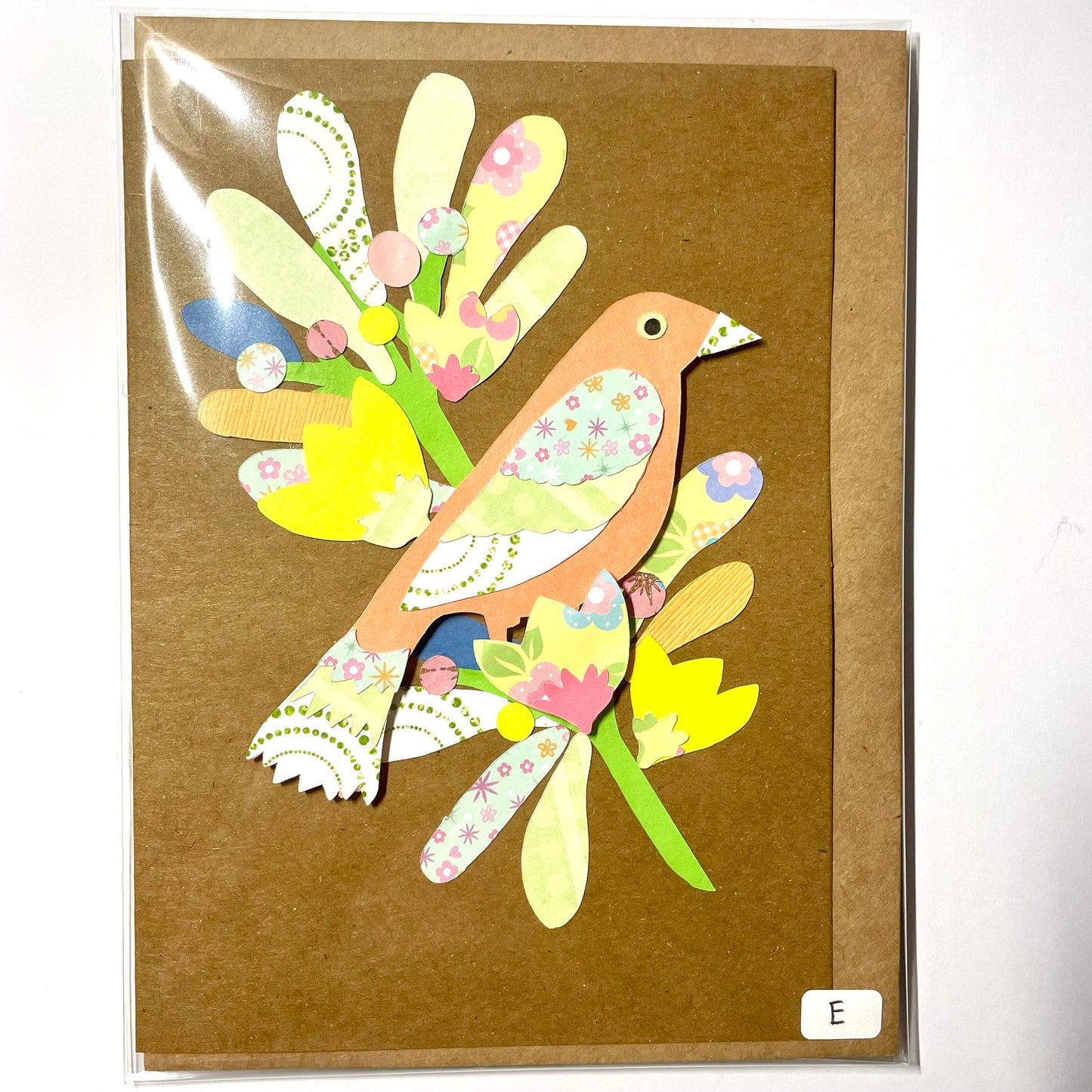 Paper Craft Bird Greeting card