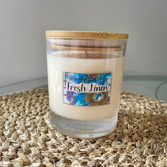 Fresh Linen handmade soy candle