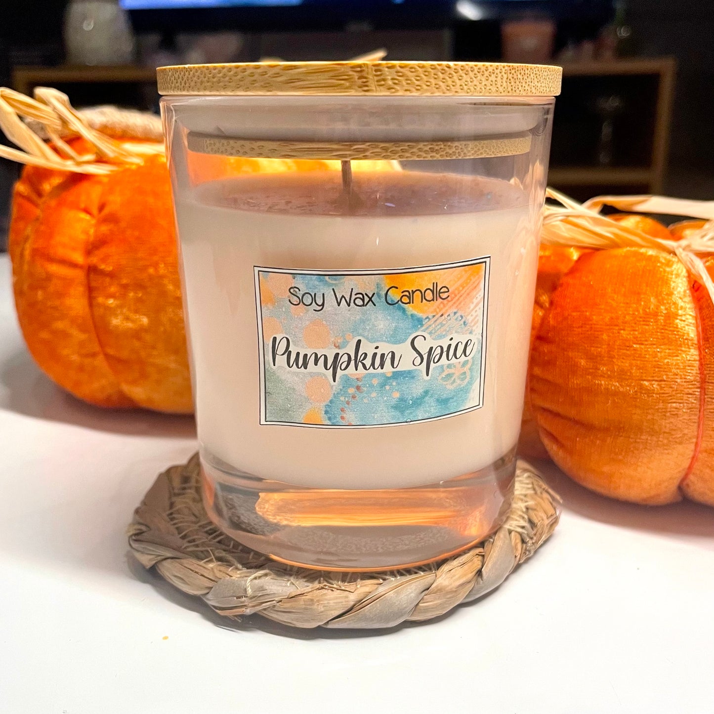 Pumpkin Spice handmade soy candle