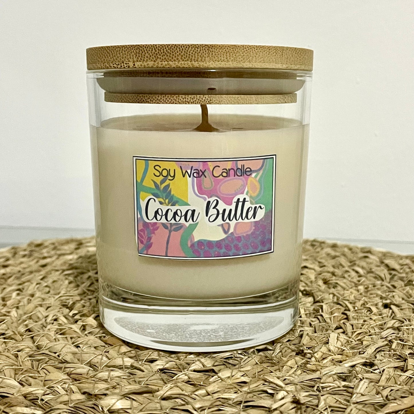 Cocoa butter handmade soy candle