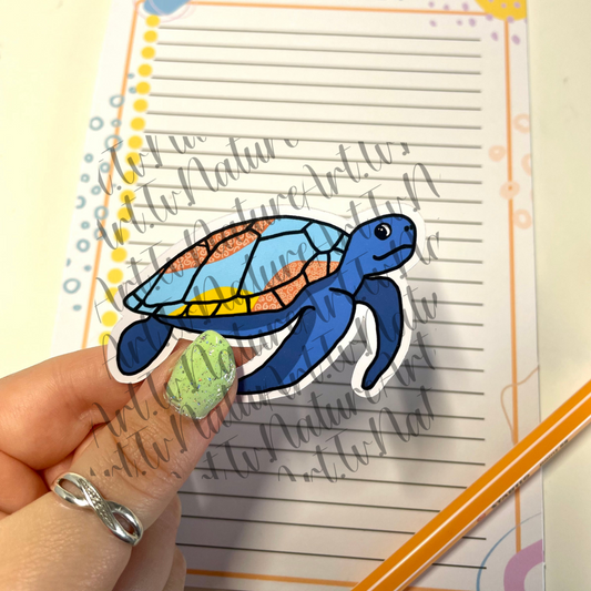 Turtle character digitally designed sticker