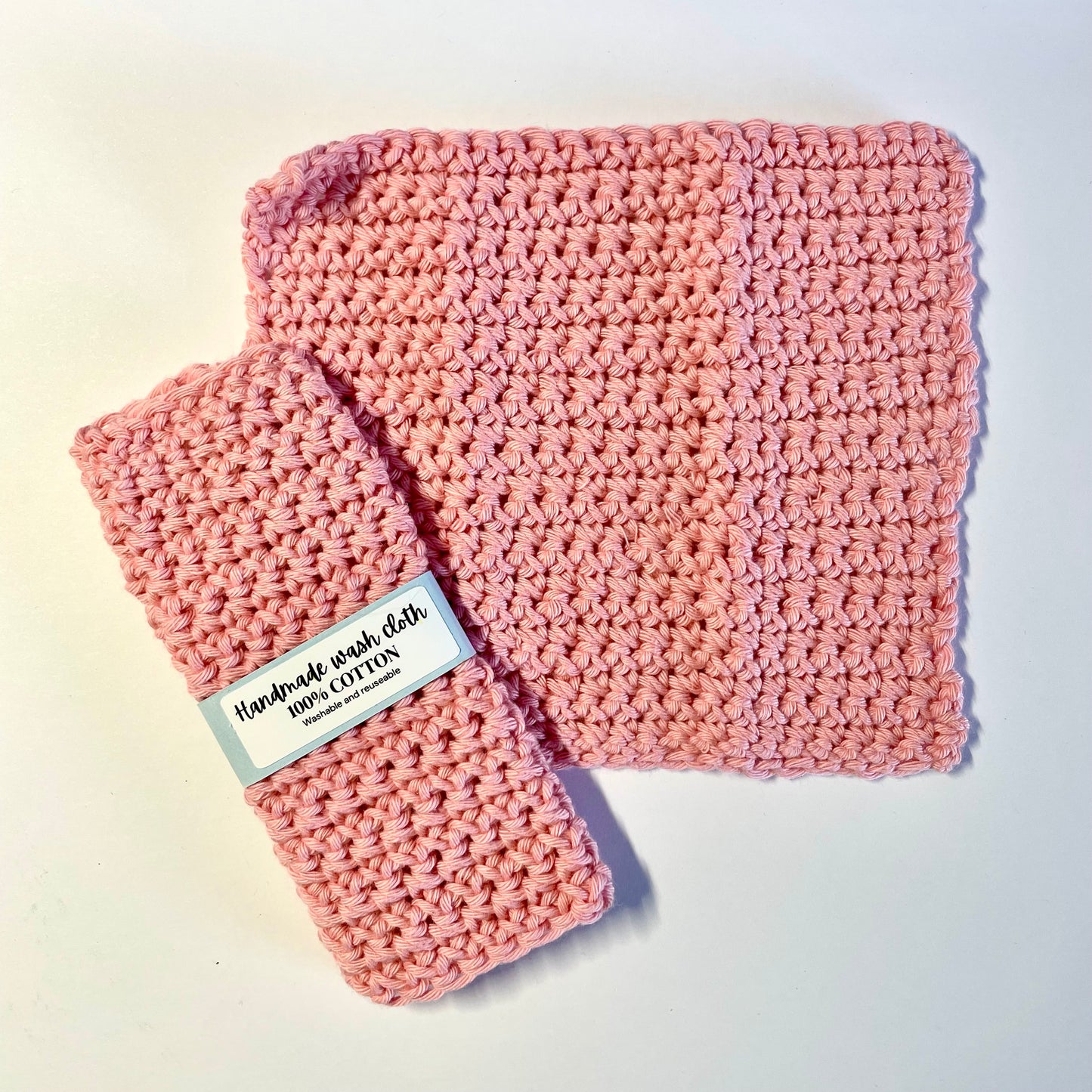 handmade cotton yarn crochet wash cloth