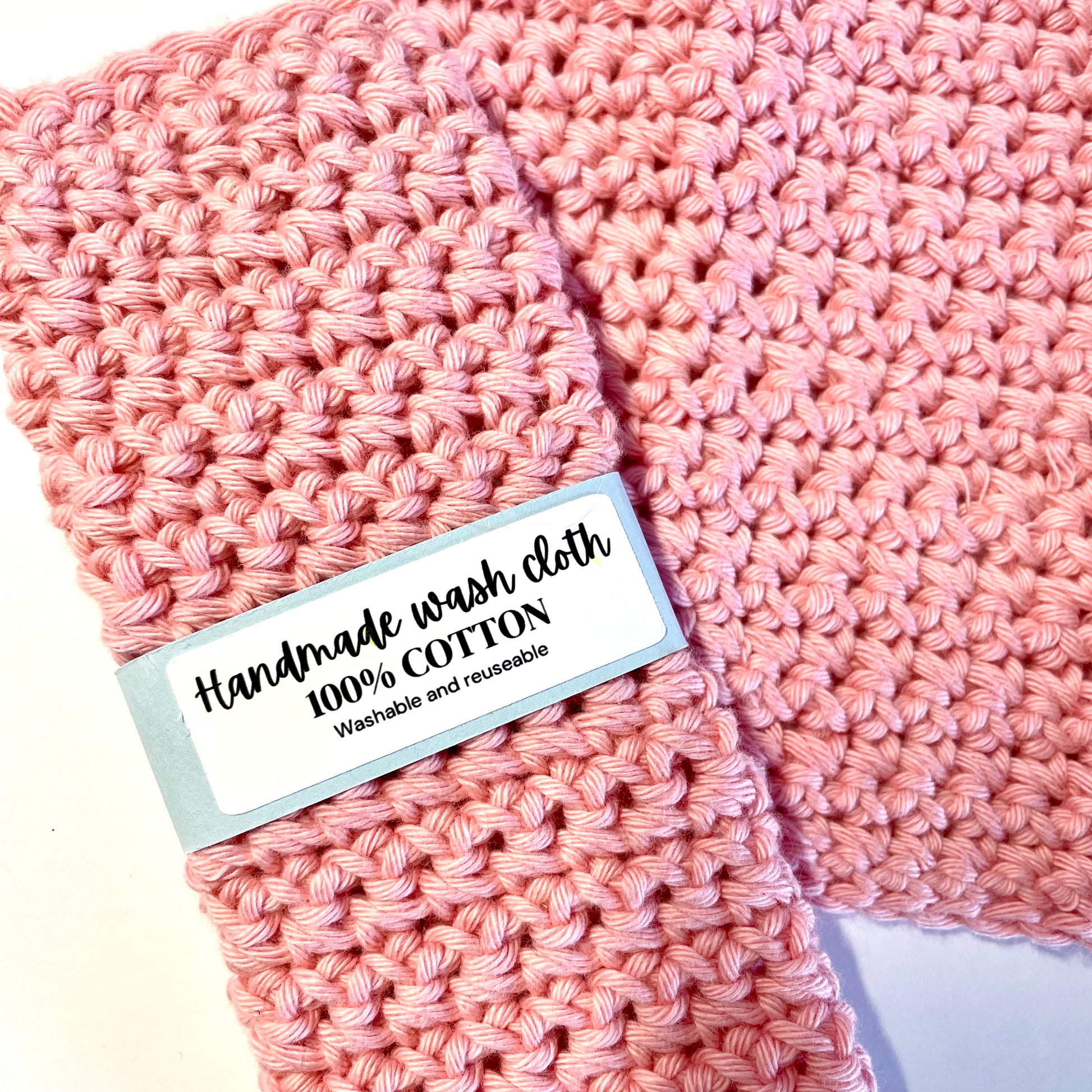 handmade cotton yarn crochet wash cloth