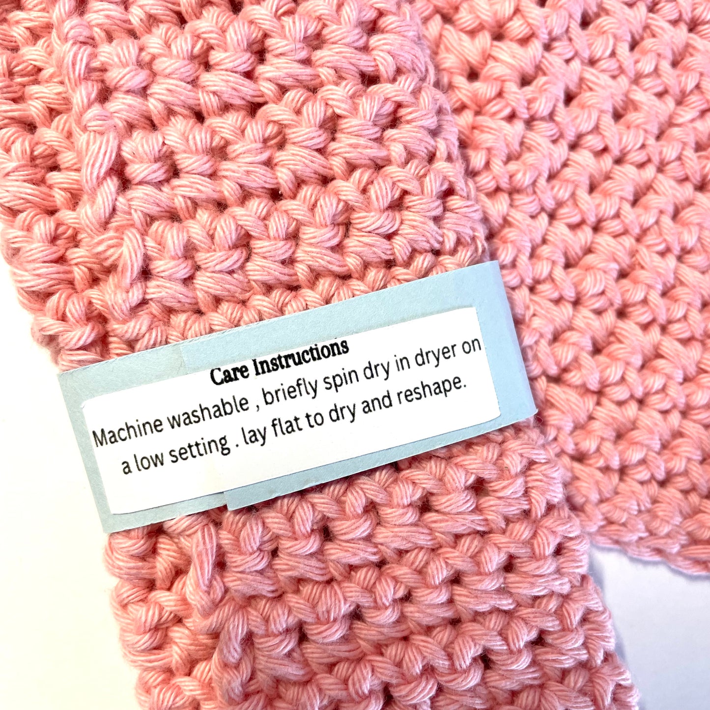 handmade cotton yarn crochet wash cloth