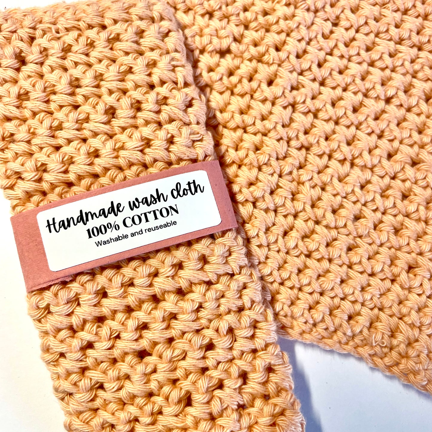 handmade cotton yarn crochet wash cloth