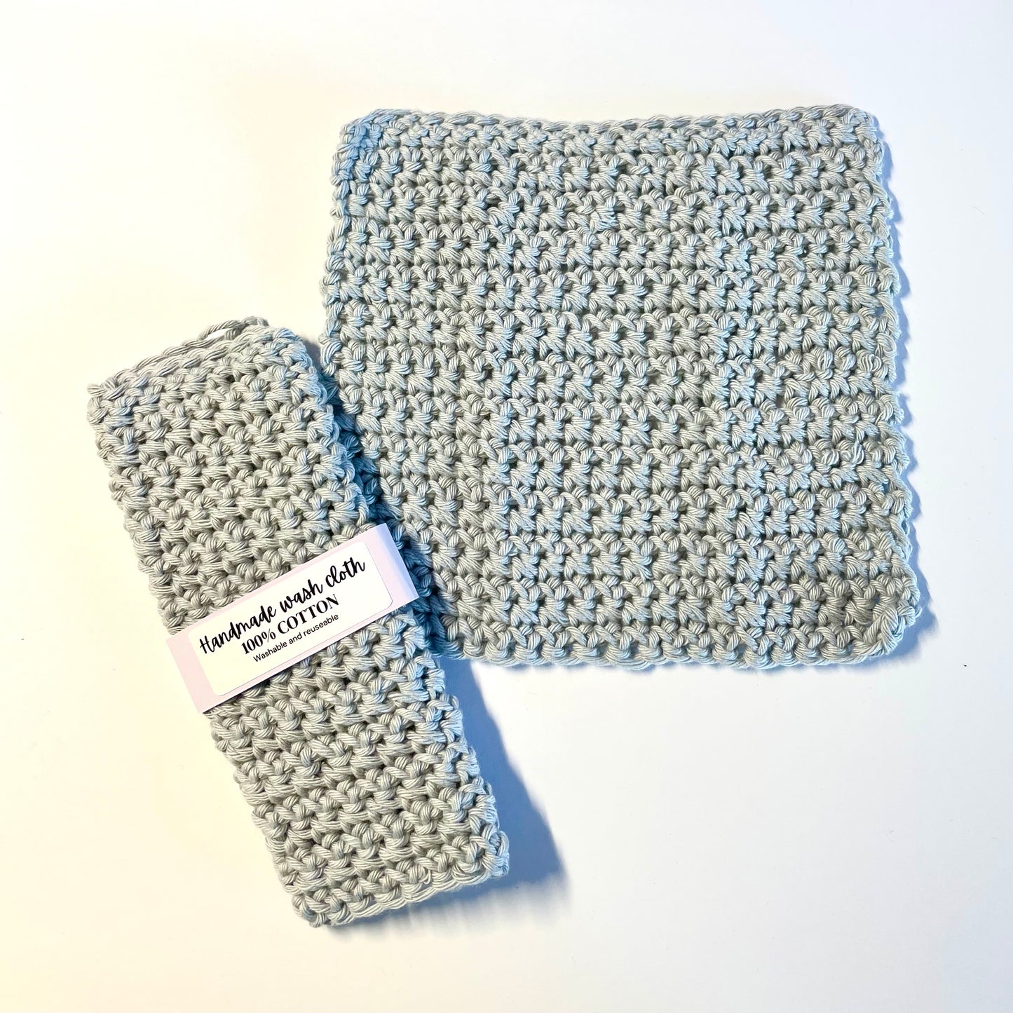 handmade cotton yarn crochet wash cloth