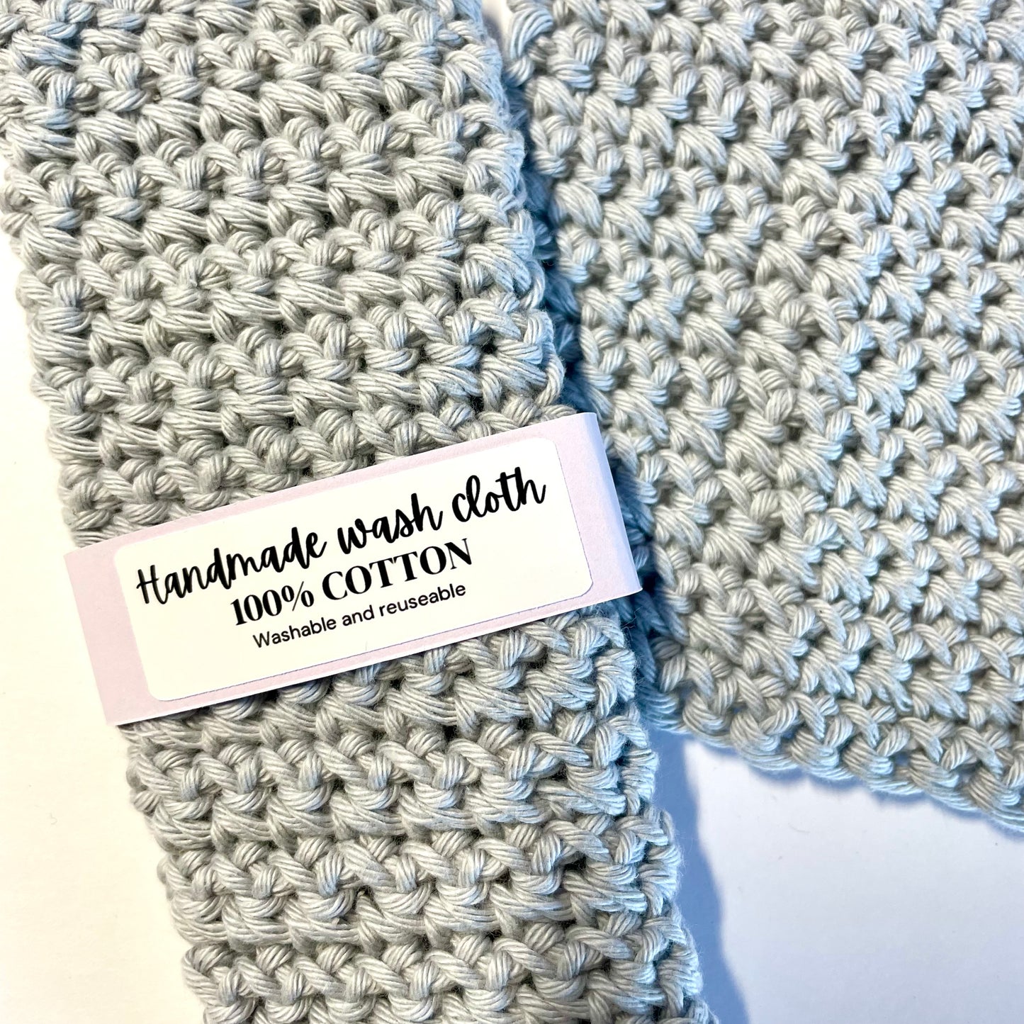 handmade cotton yarn crochet wash cloth