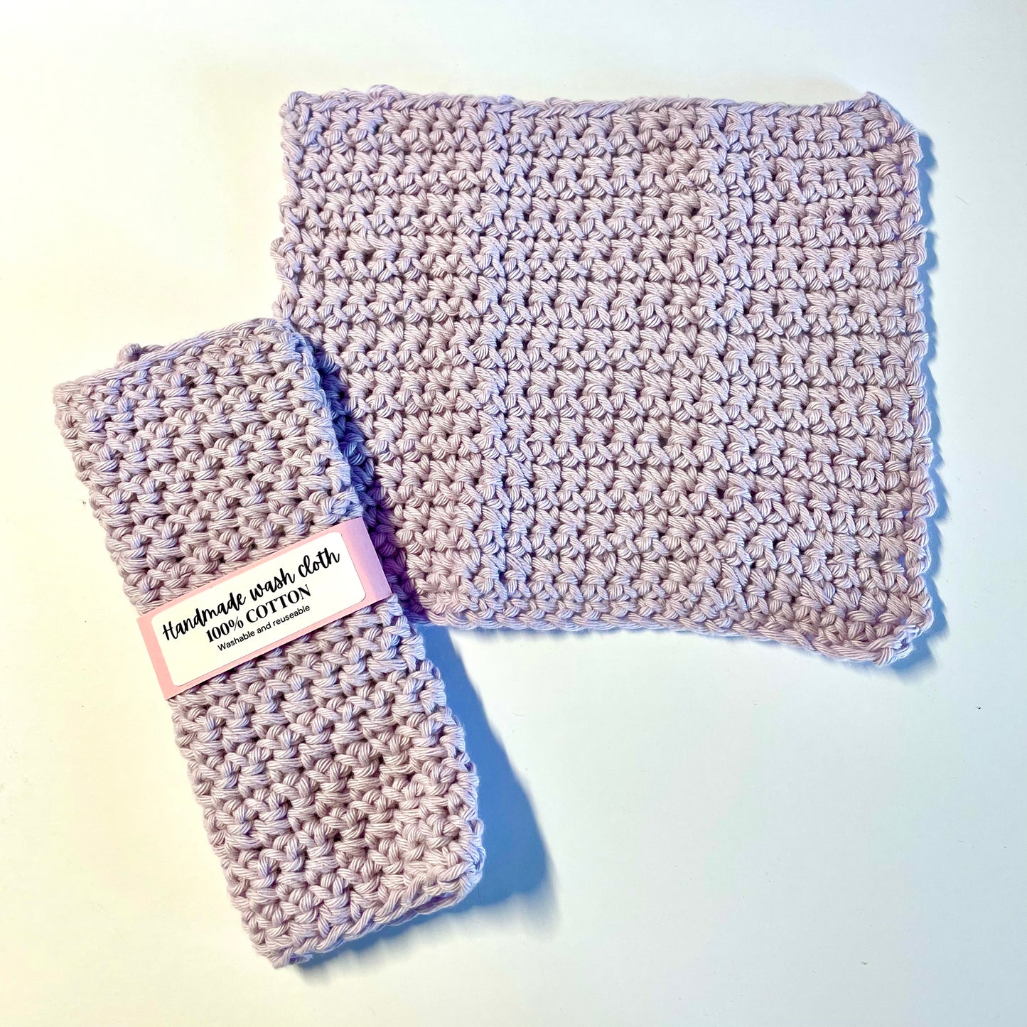 handmade cotton yarn crochet wash cloth