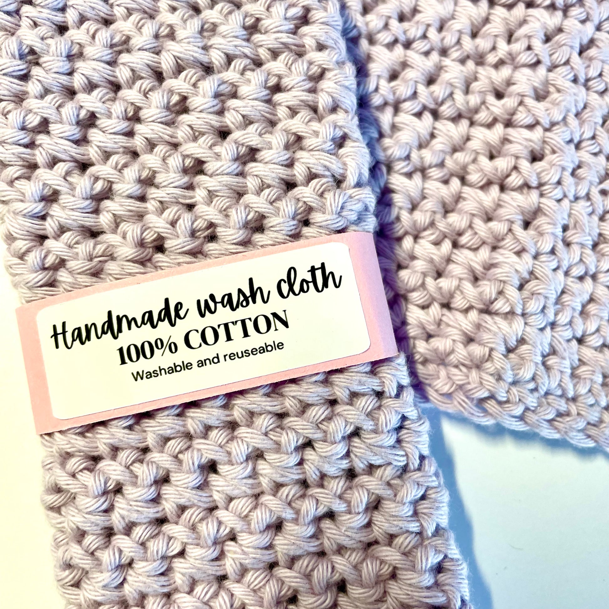 handmade cotton yarn crochet wash cloth