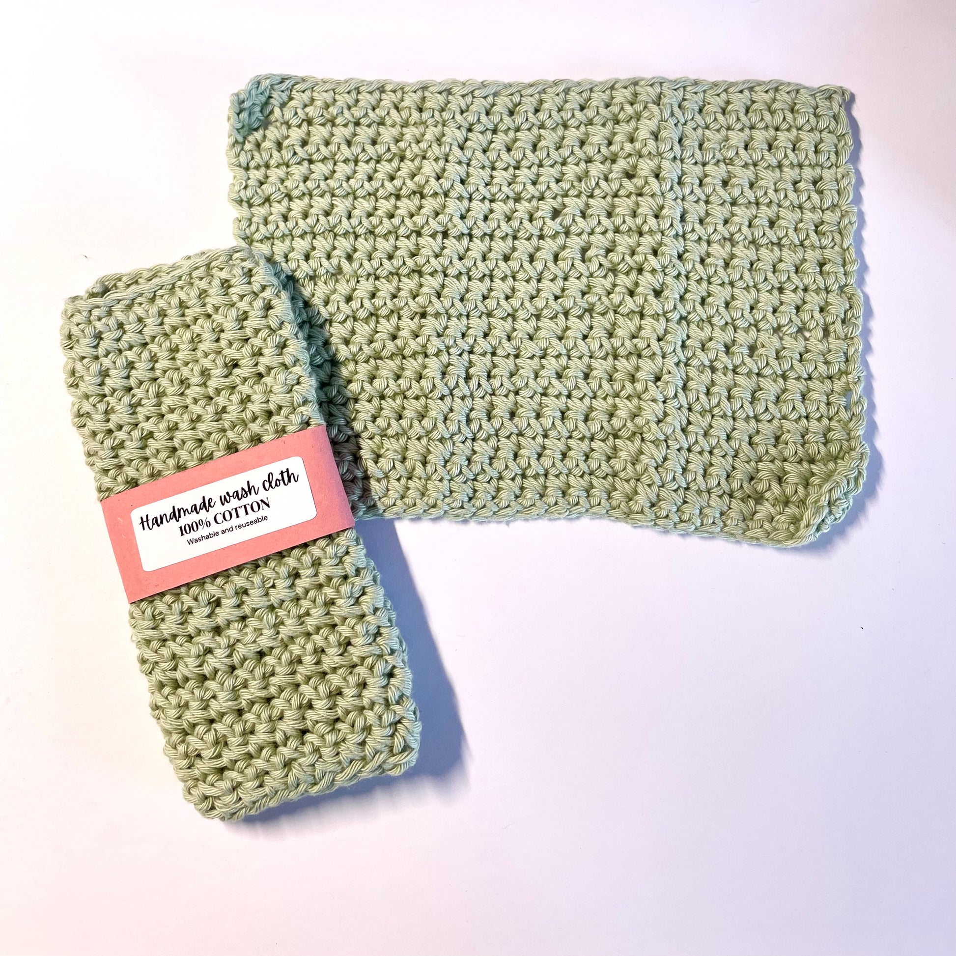 handmade cotton yarn crochet wash cloth