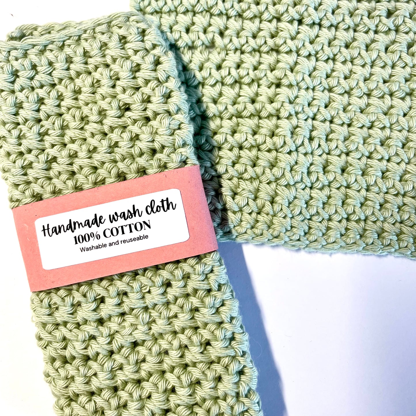 handmade cotton yarn crochet wash cloth