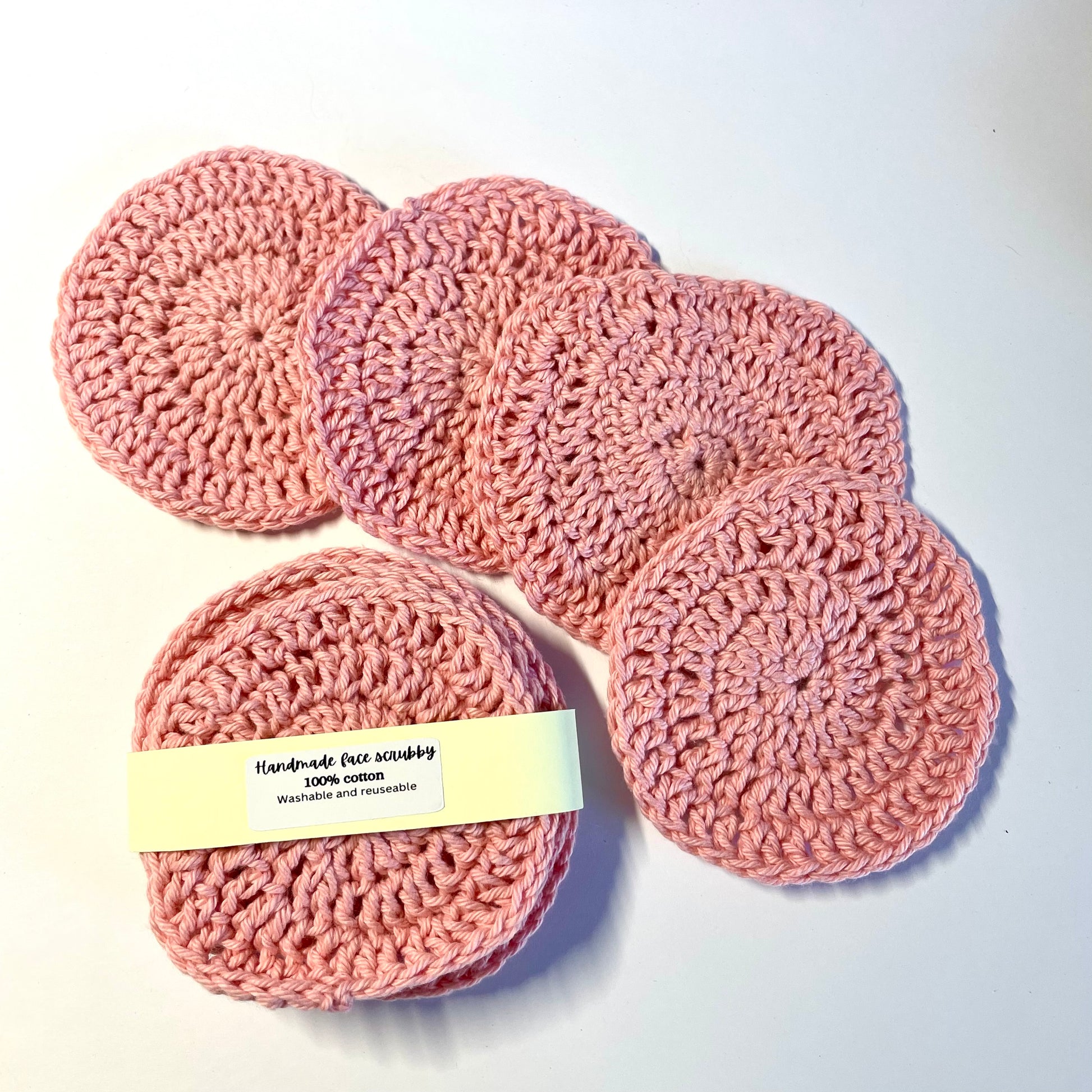 Handmade crochet face scrubbies