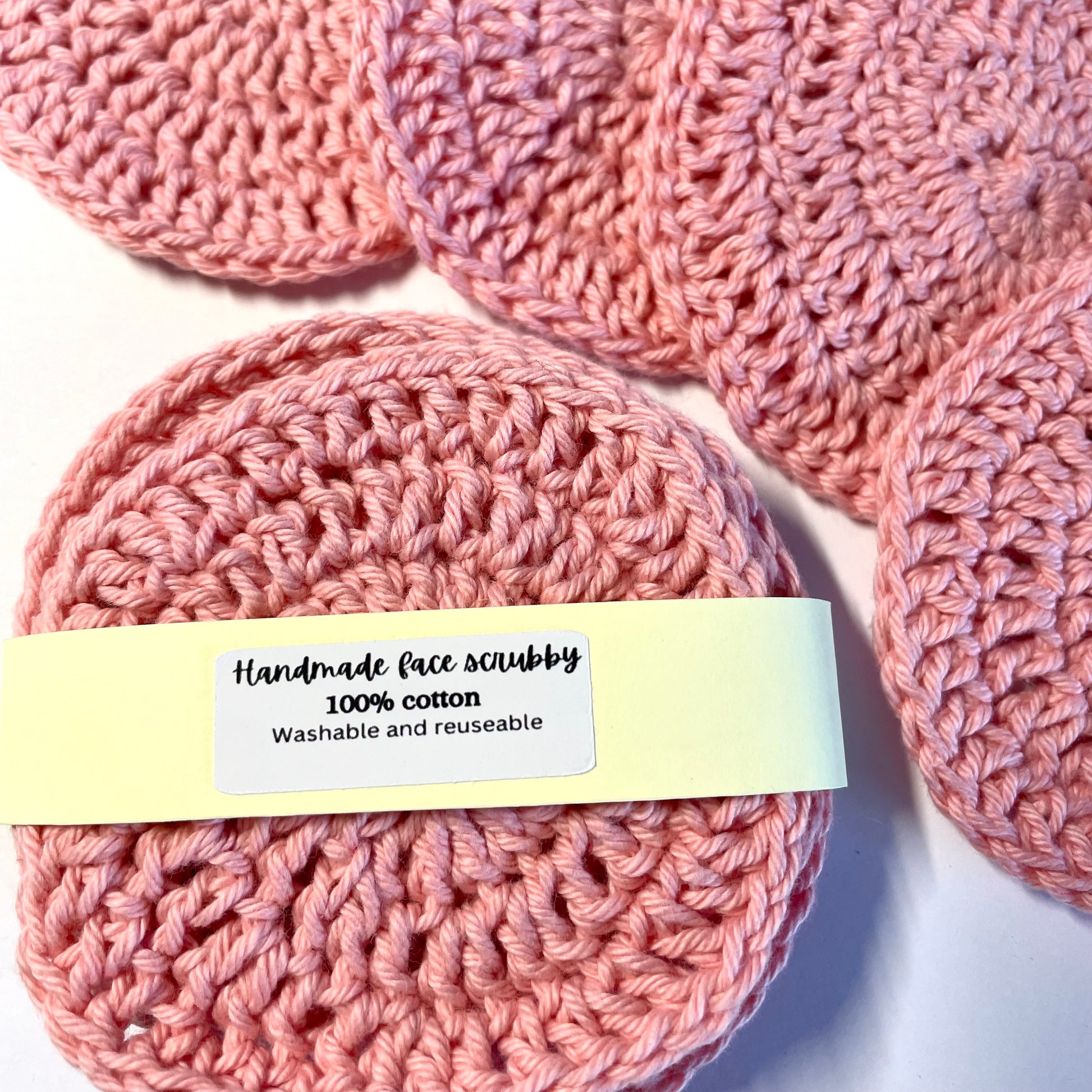 Handmade crochet face scrubbies