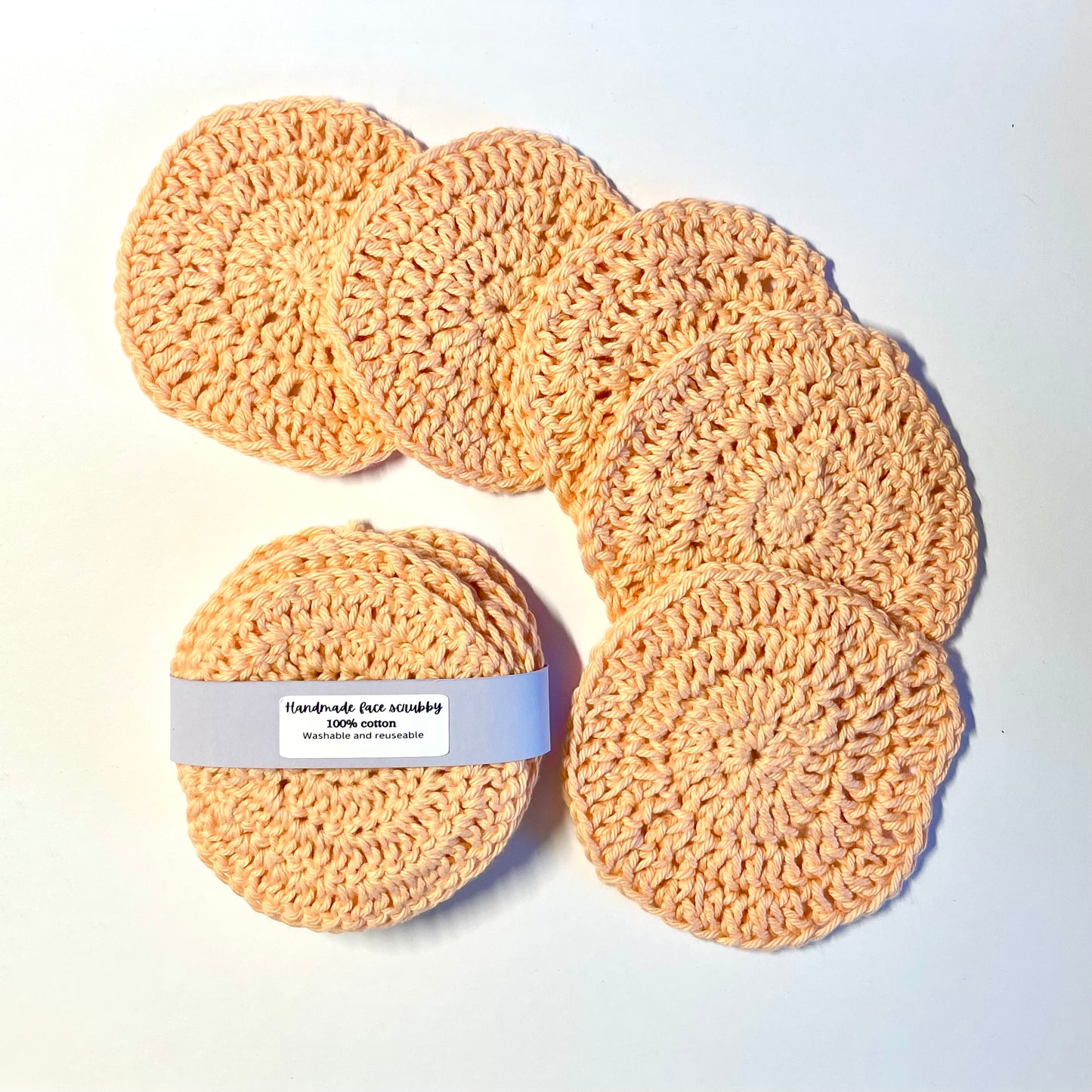 Handmade crochet face scrubbies