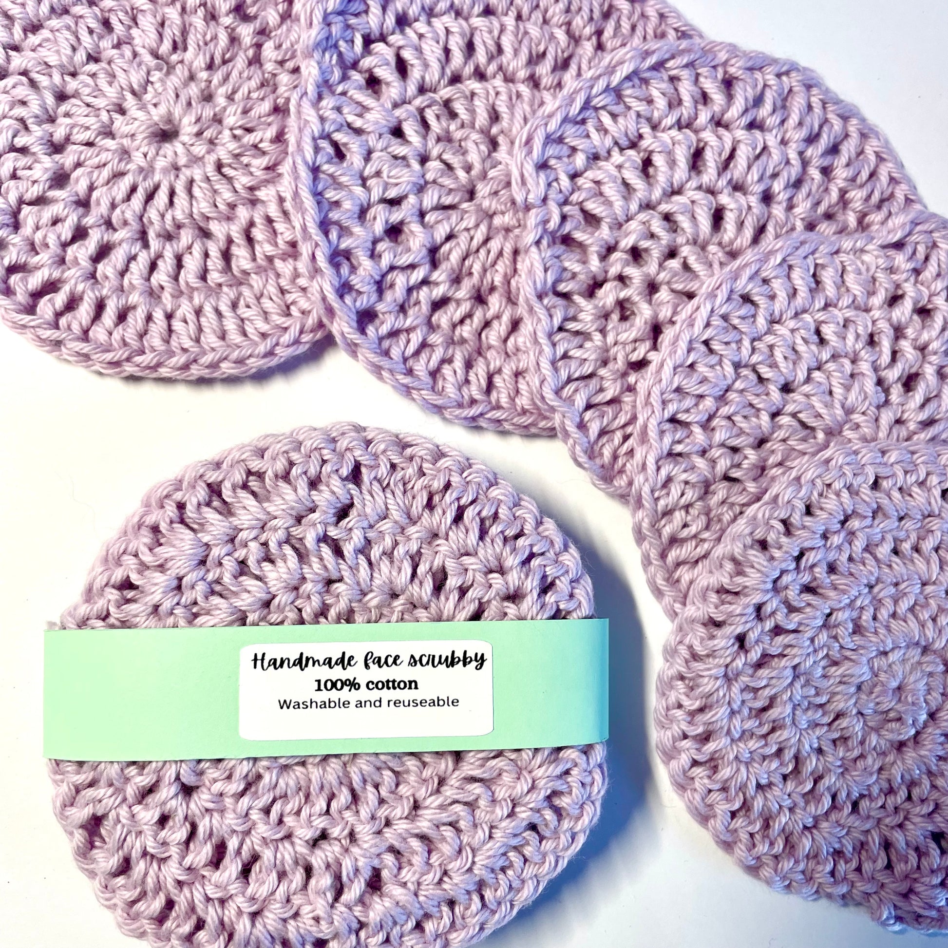 Handmade crochet face scrubbies