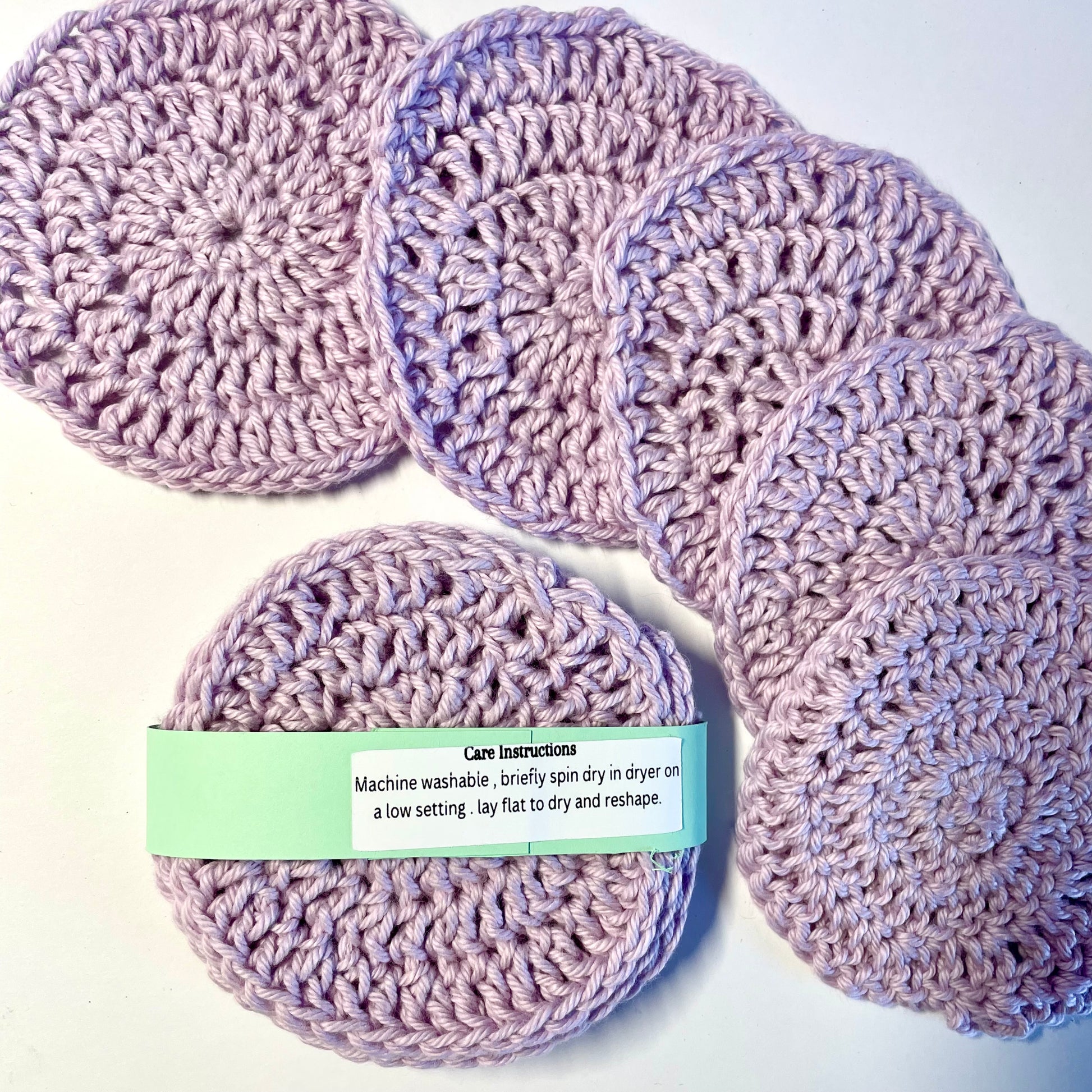 Handmade crochet face scrubbies