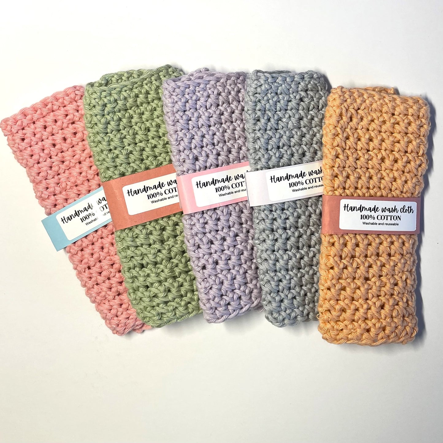 Handmade crochet wash cloth