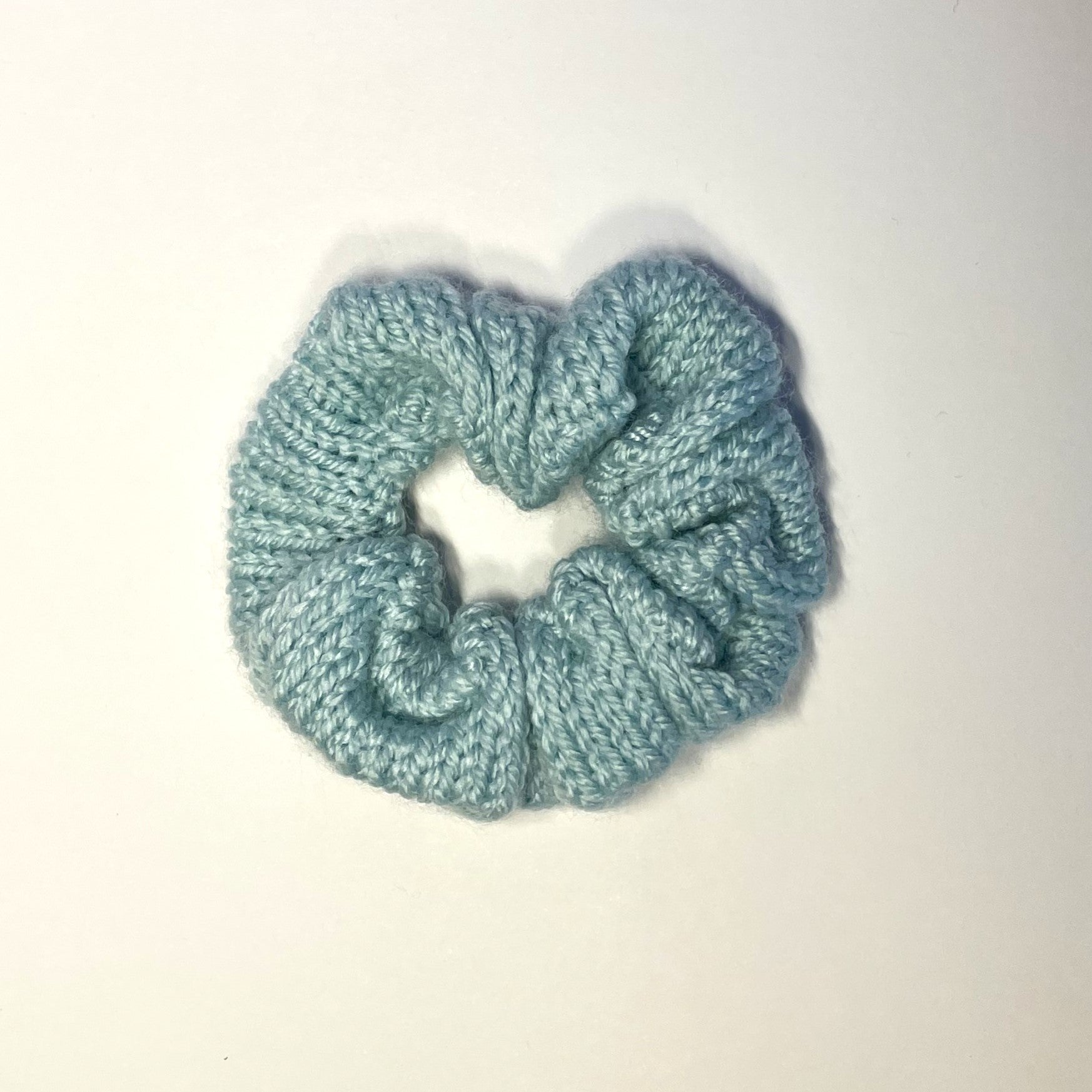 handmade knitted hair scrunchies