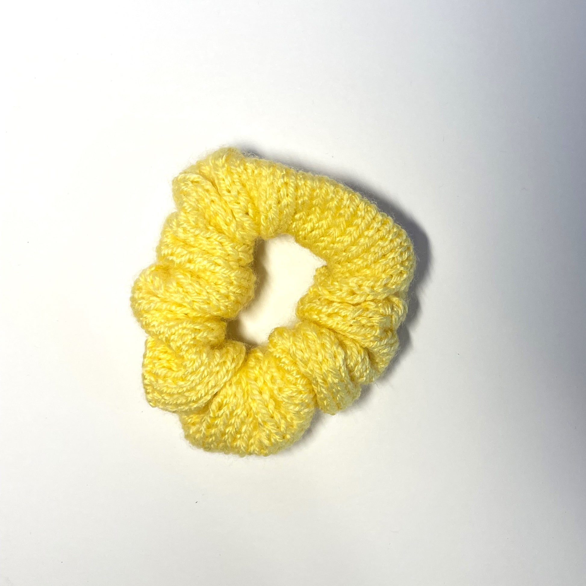 handmade knitted hair scrunchies