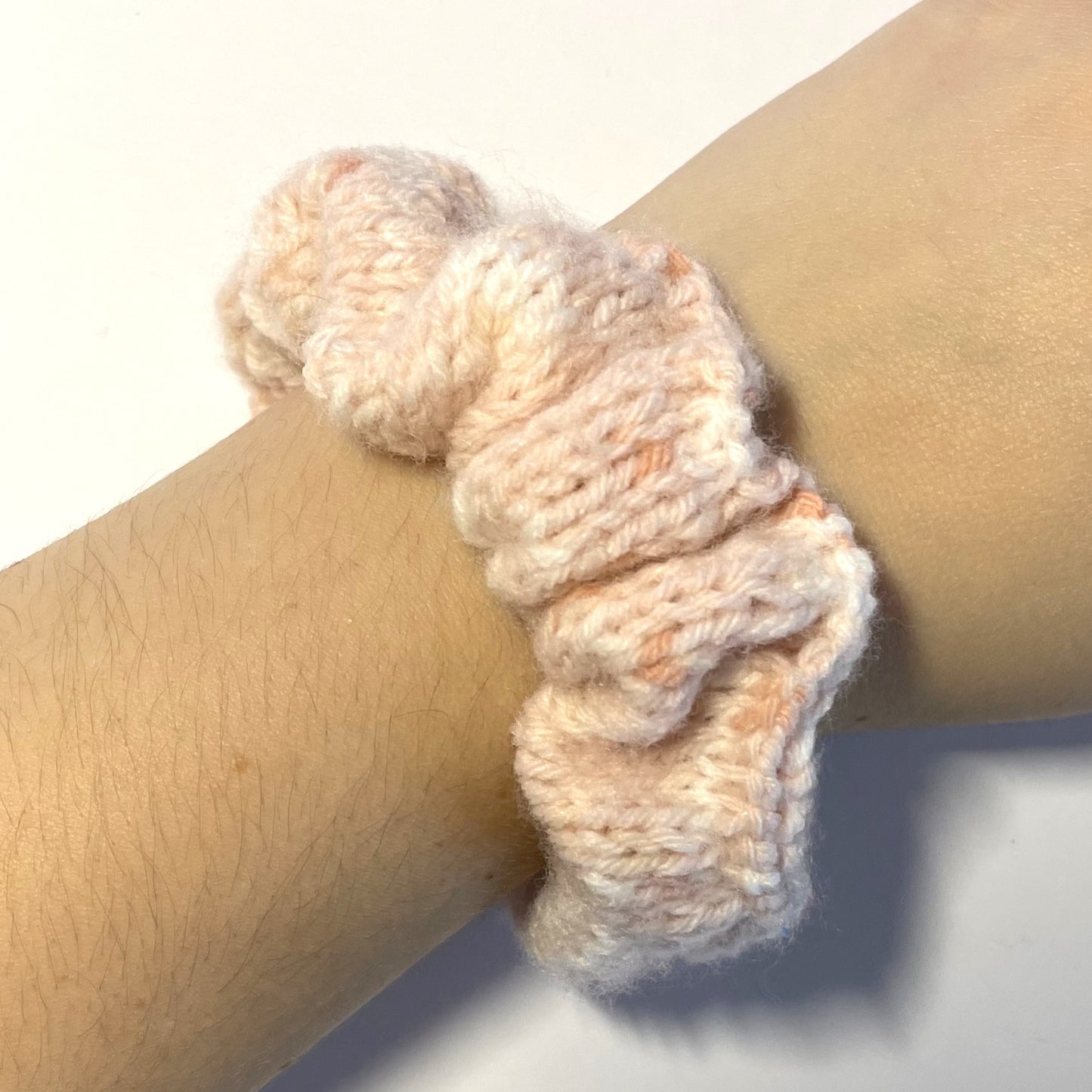 handmade knitted hair scrunchies