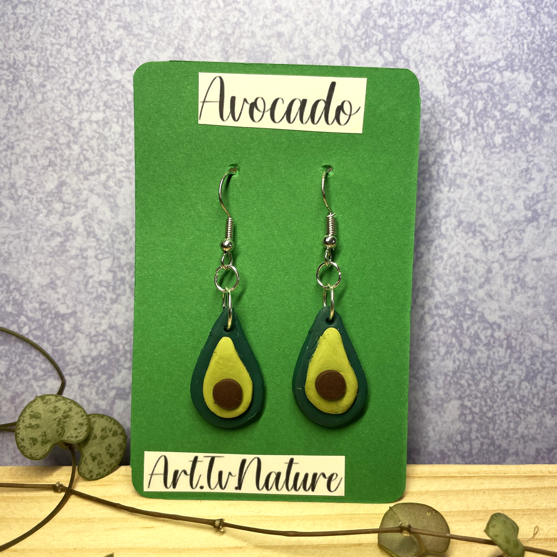 avocado shaped earrings