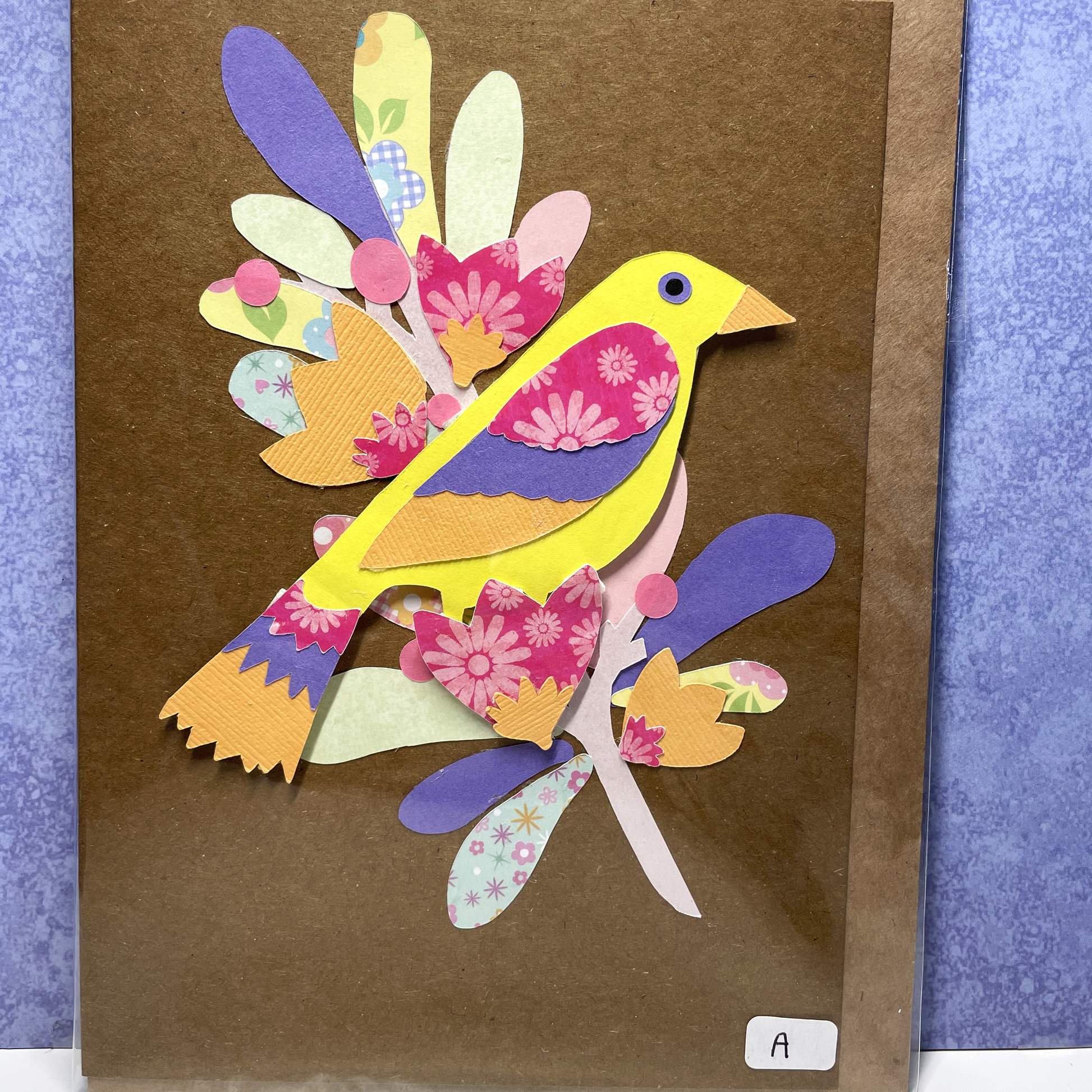 Paper Craft Bird Greeting card A