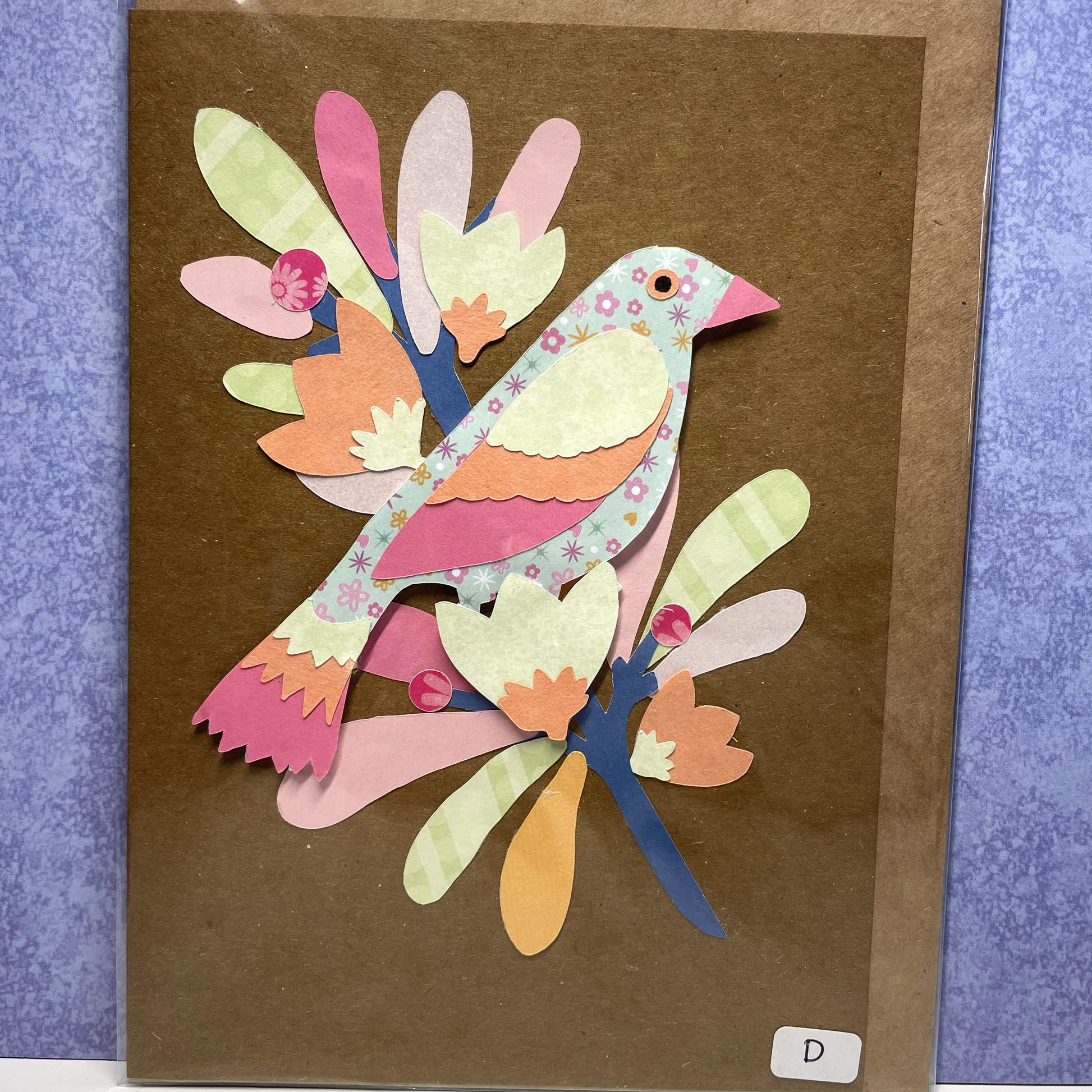 Paper Craft Bird Greeting card D