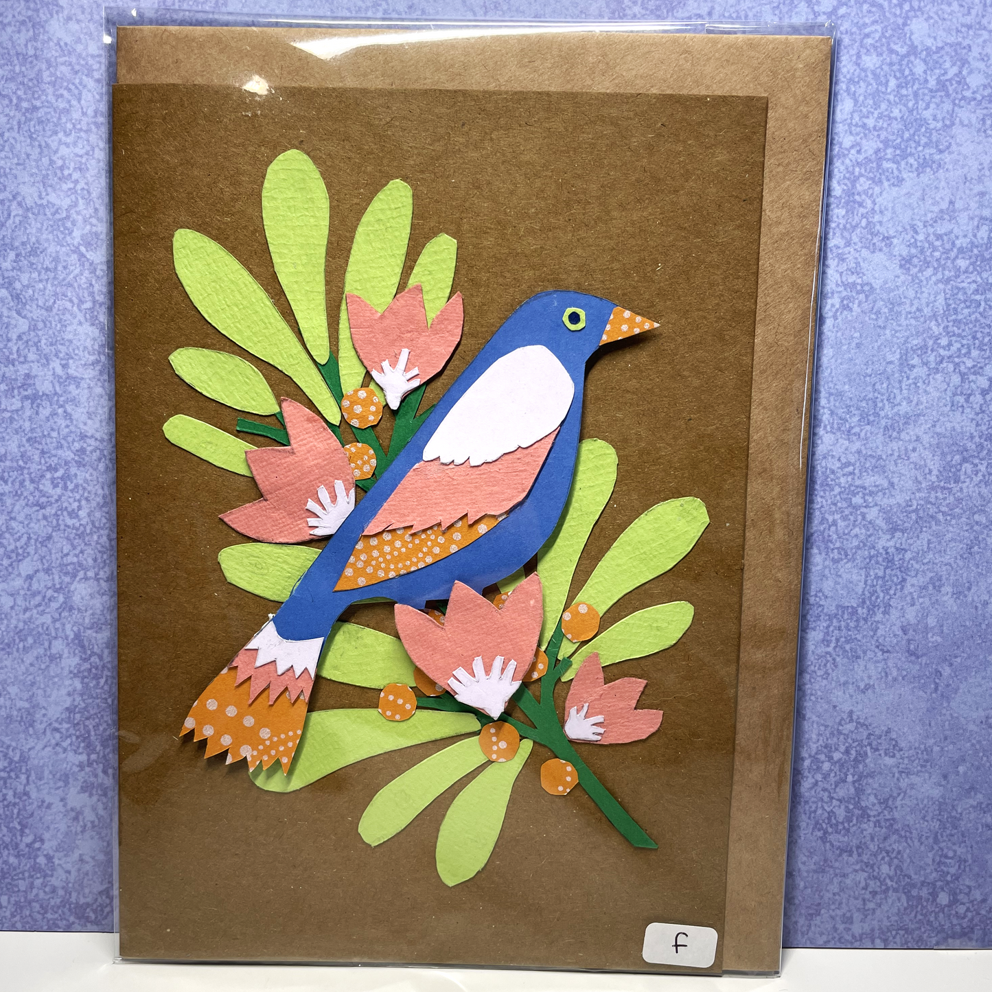 Paper Craft Bird Greeting card F