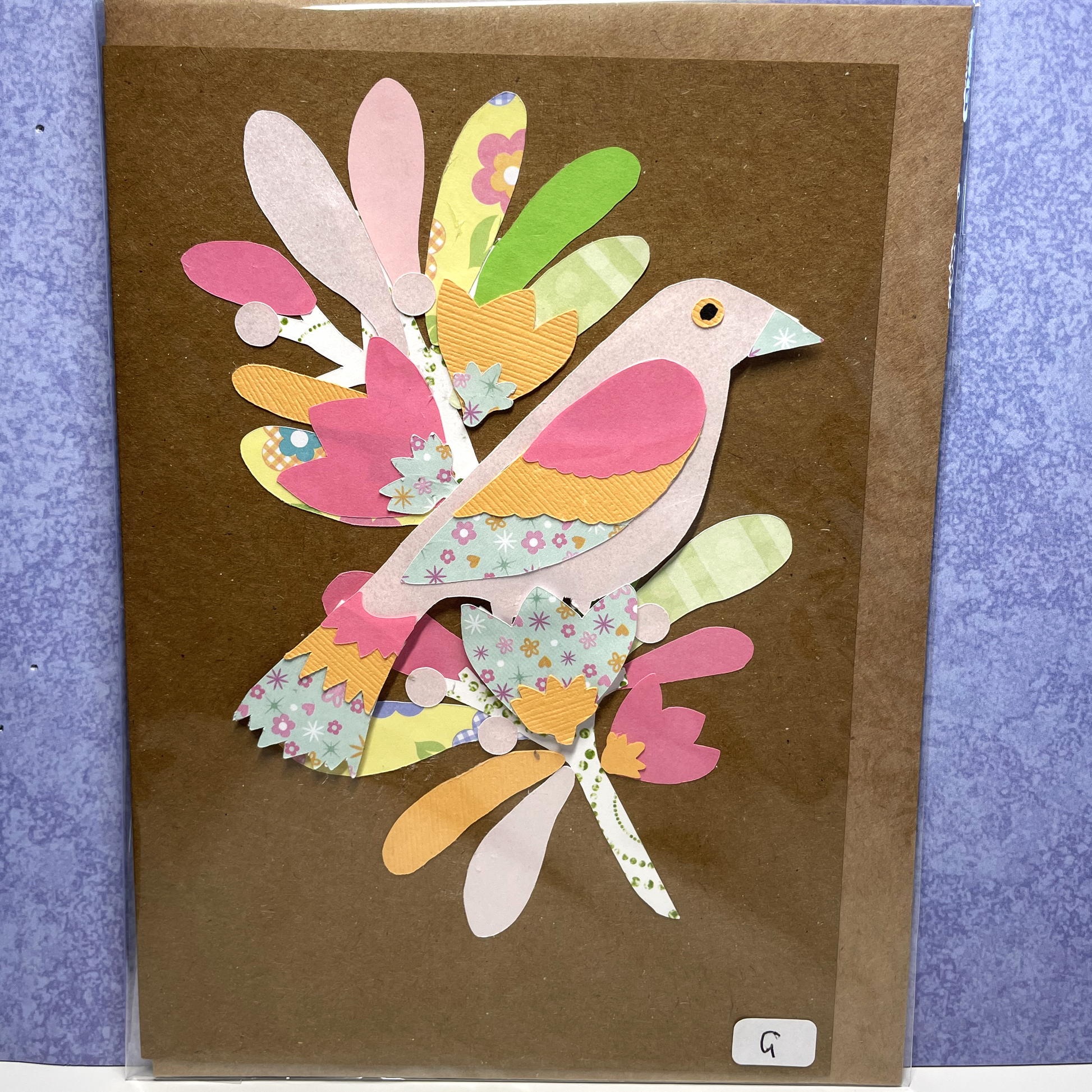 Paper Craft Bird Greeting card G