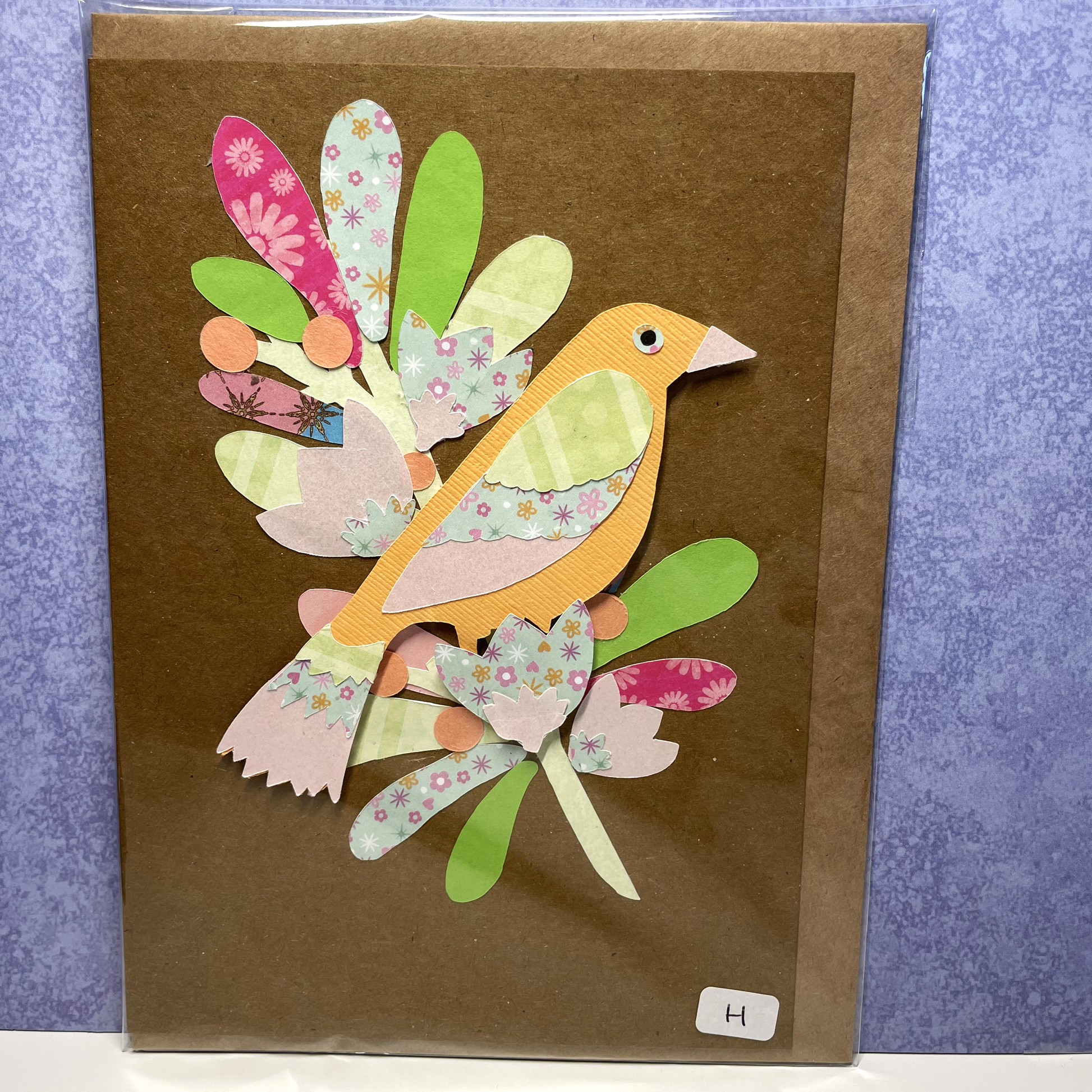 Paper Craft Bird Greeting card H