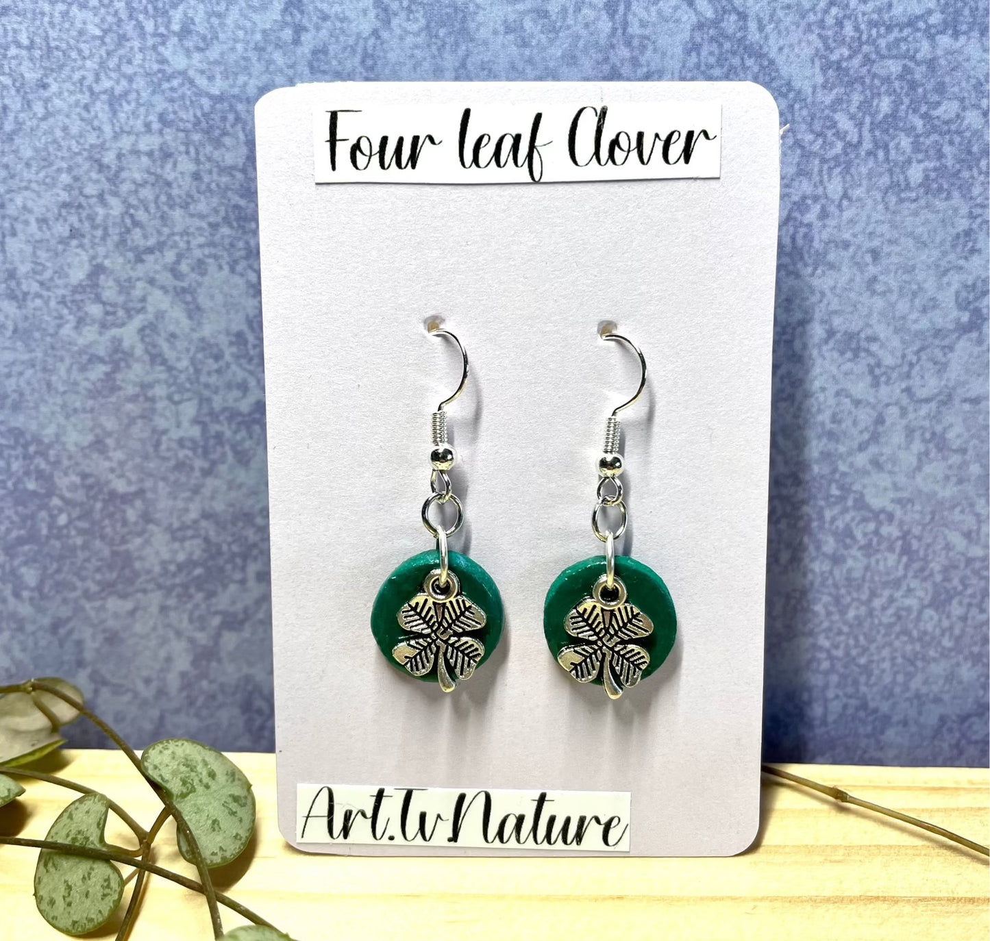 Four leaf clover earrings