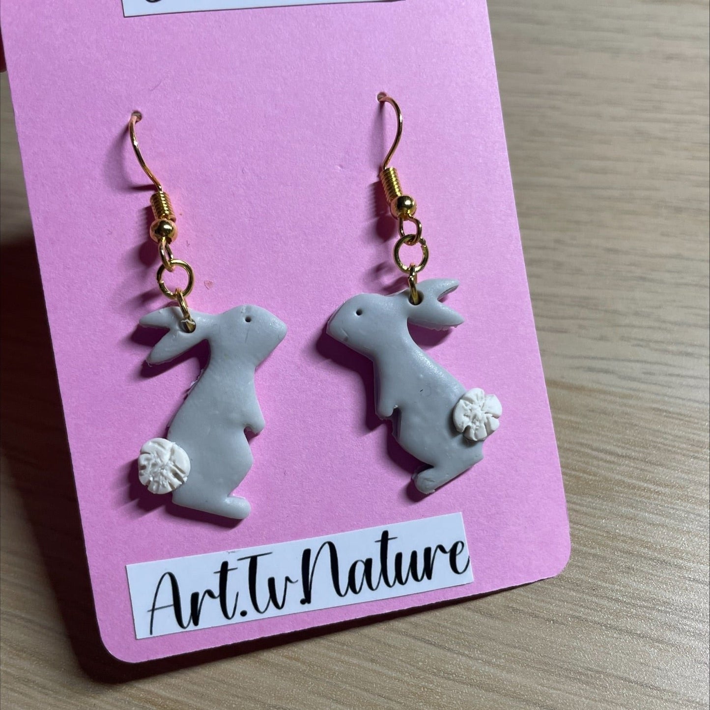 Bunny polymer clay earrings