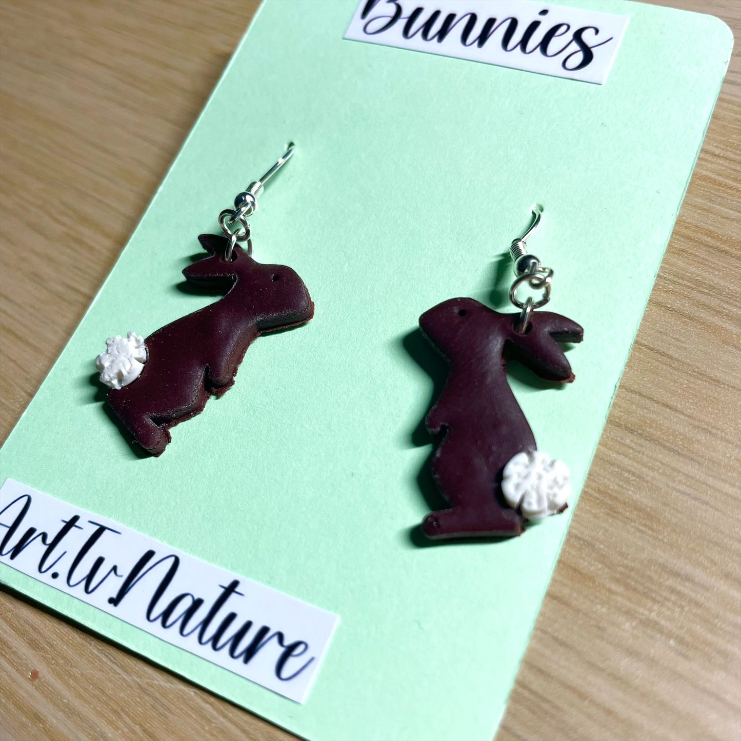 Bunny polymer clay earrings