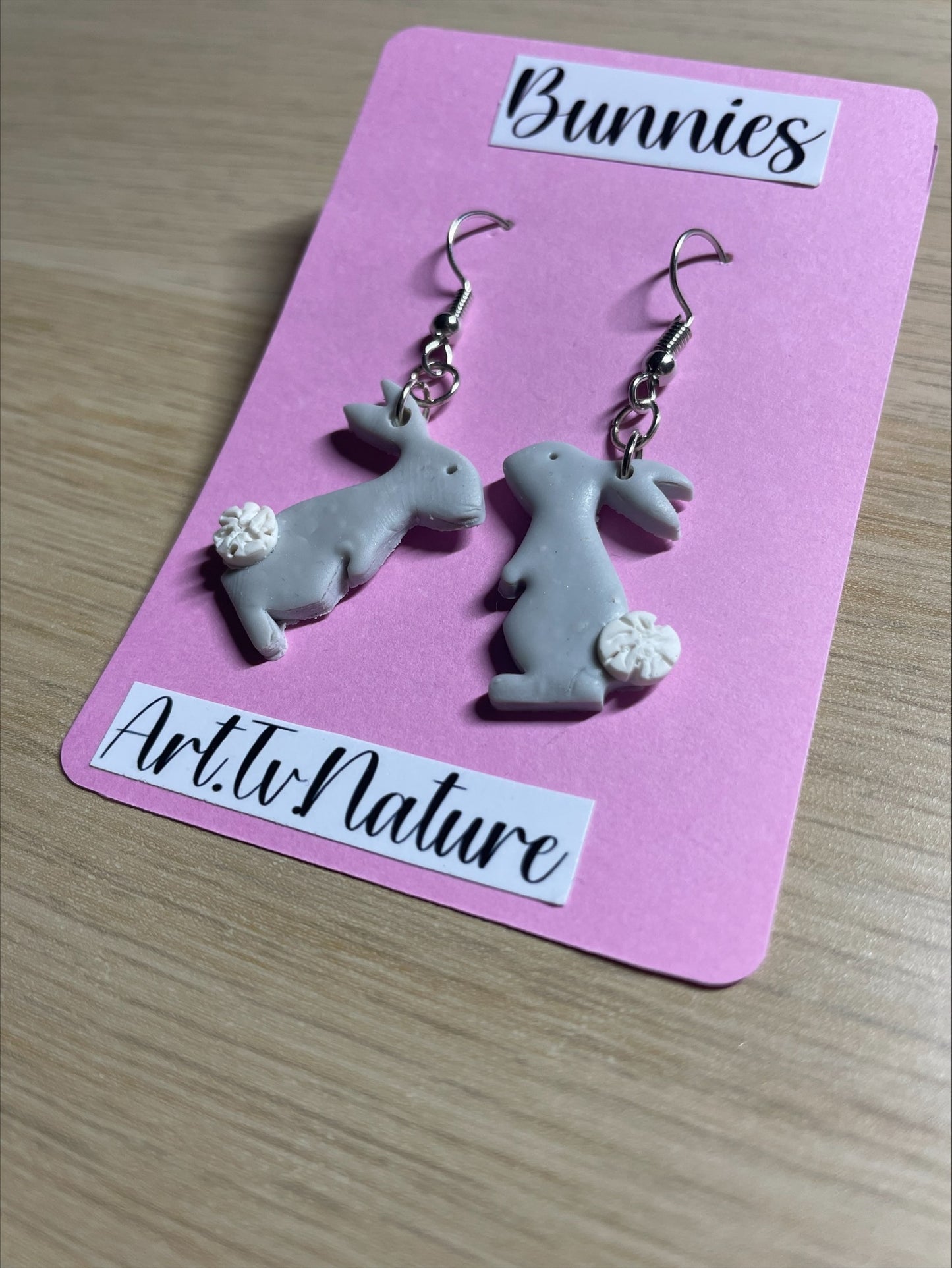 Bunny polymer clay earrings