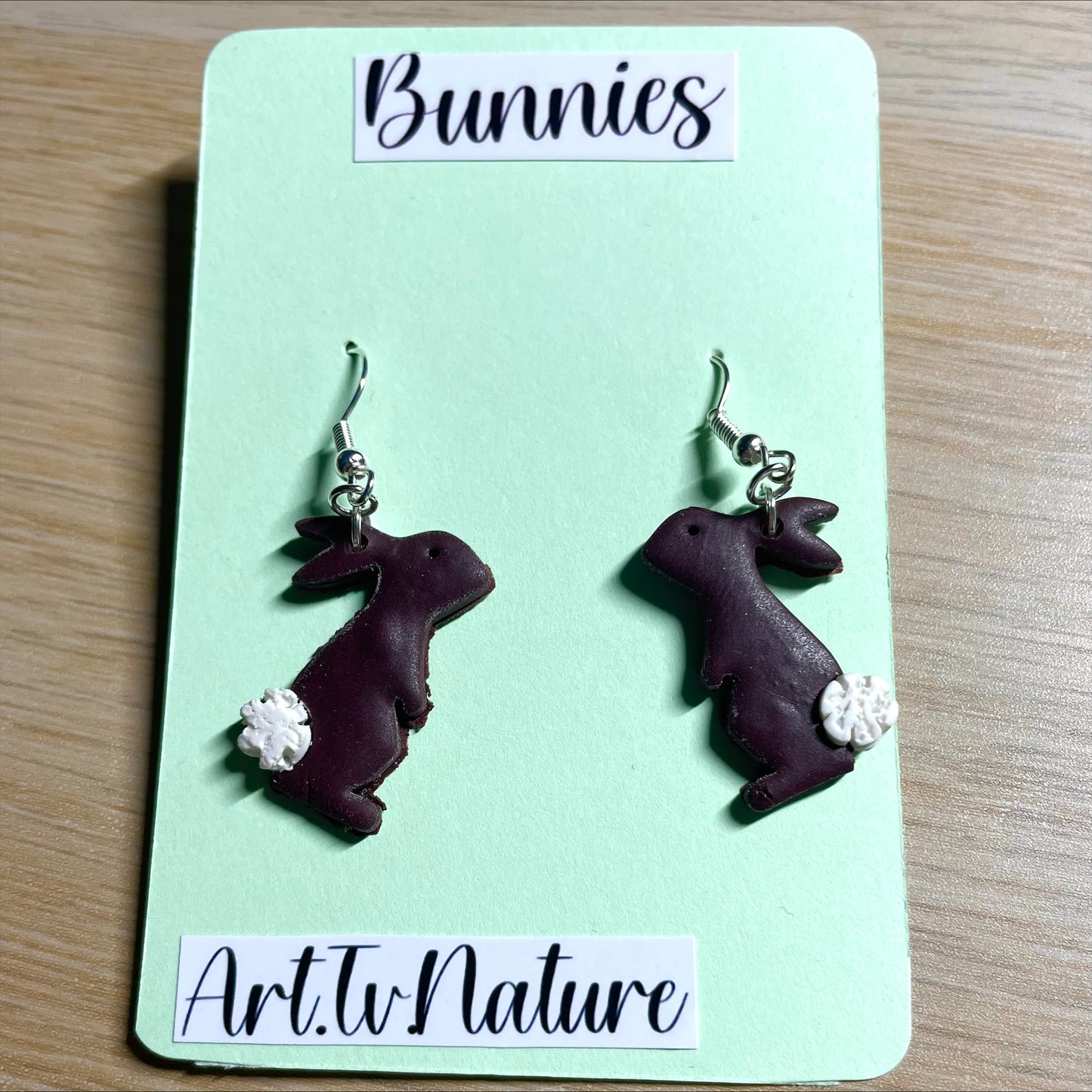 Bunny polymer clay earrings