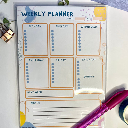 Weekly planner pad , 5 x 7 t