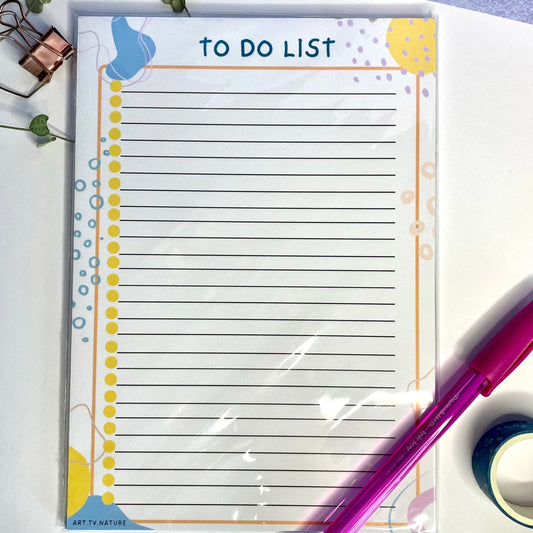 To do list , 5 x 7 lined notepad 